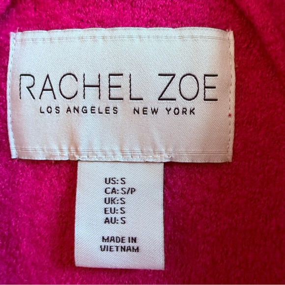 Rachel Zoe magenta wool blend long jacket - Picture 8 of 8